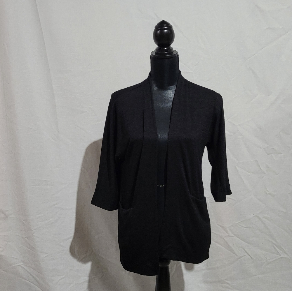 Wilfred Free cardigan Aritzia black open sweater cocoon XXS fall winter neutral